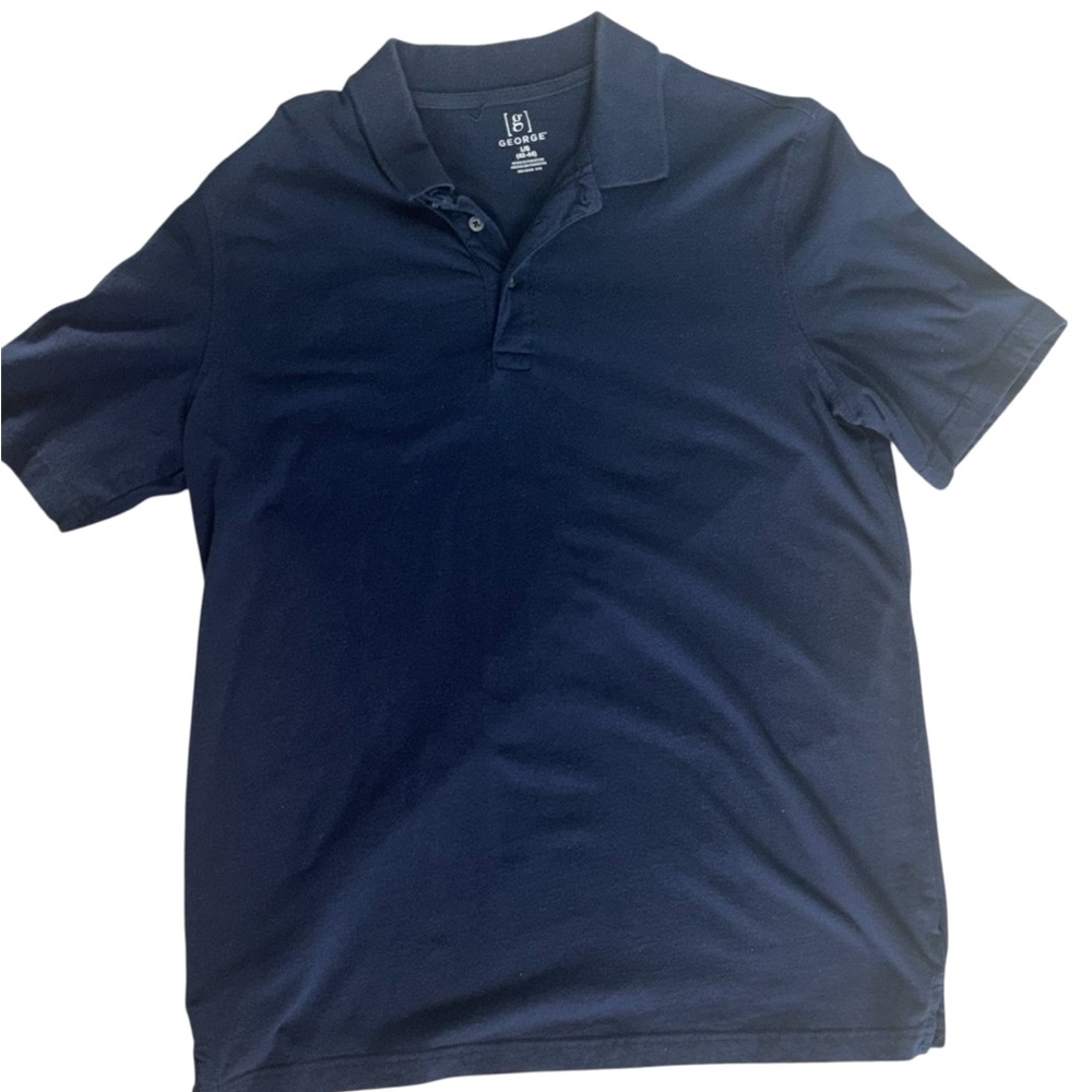 Large George Men's Dark Blue Polo Shirt